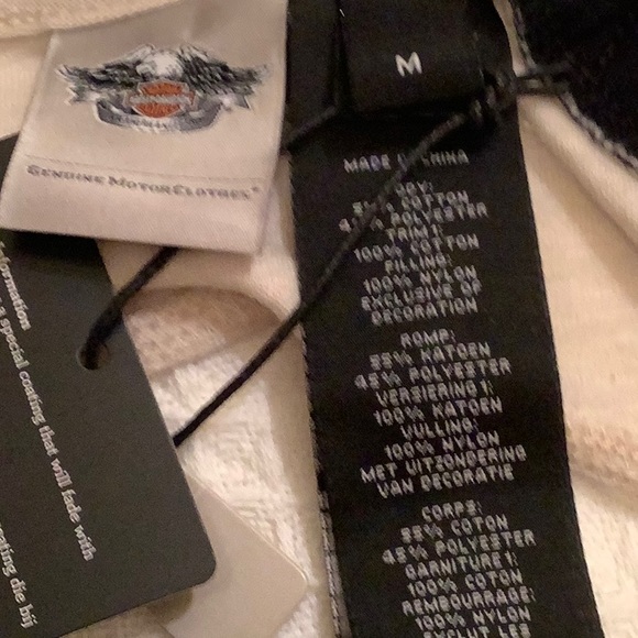 NWT Harley Davidson sleeveless shirt top medium Tan and Black - Picture 8 of 9